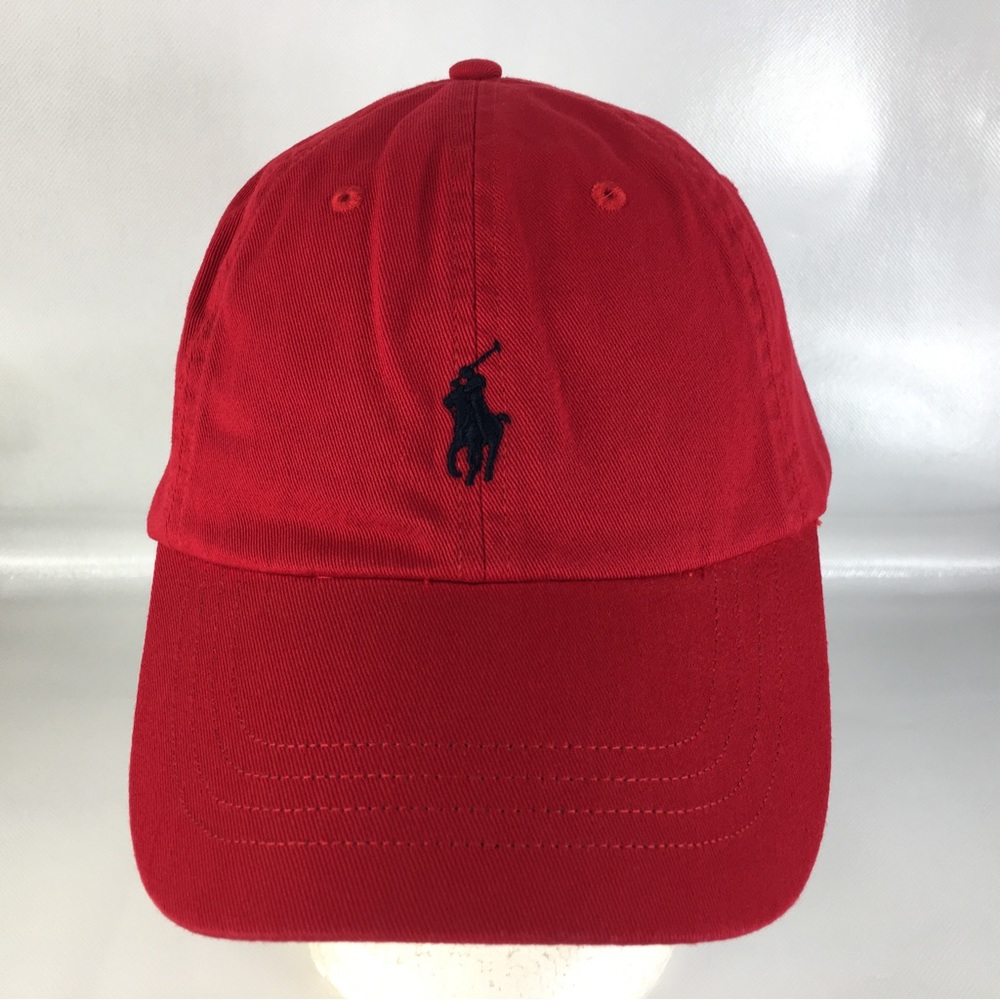 Polo Ralph Lauren Classic Logo Red Adjustable Strapback Hat